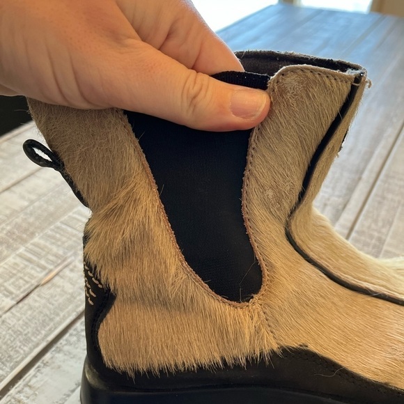TECNICA Women’s Italian White Calf fur Ankle boot size 7 Winter Boot Waterproof - Picture 12 of 14